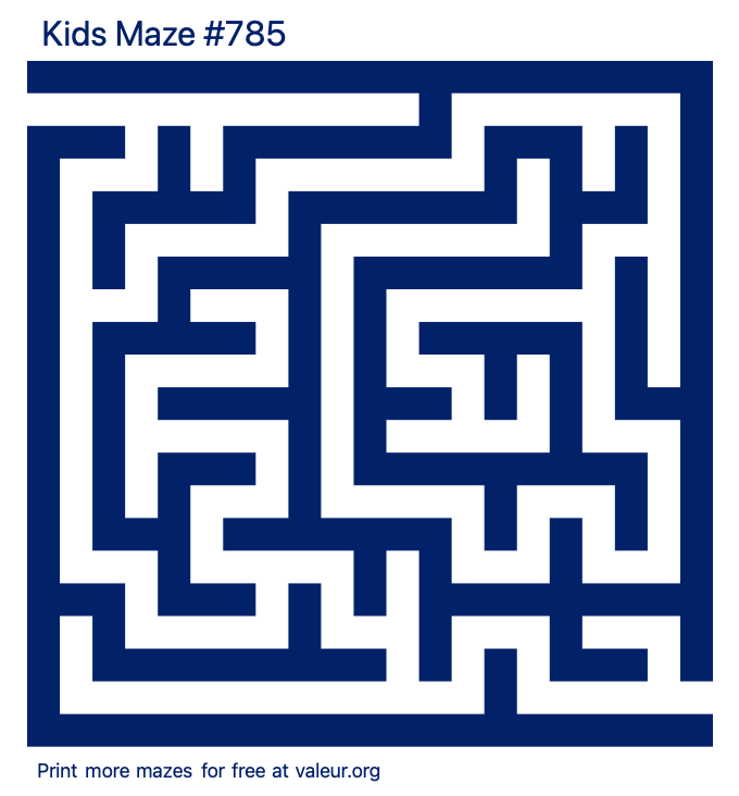 Free Printable Kids Maze number 785