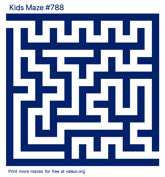 Free Printable Kids Maze number 788