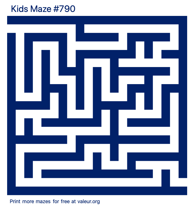 Free Printable Kids Maze number 790