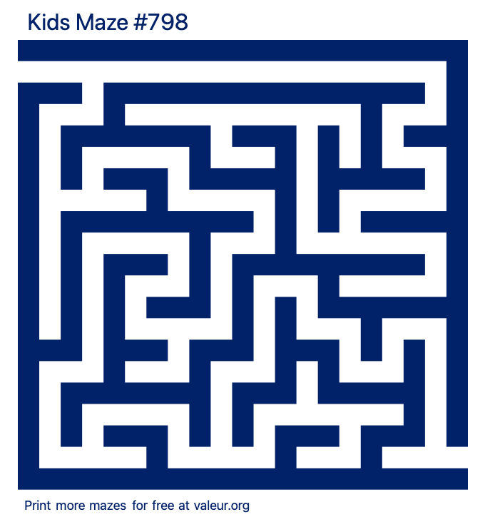 Free Printable Kids Maze number 798