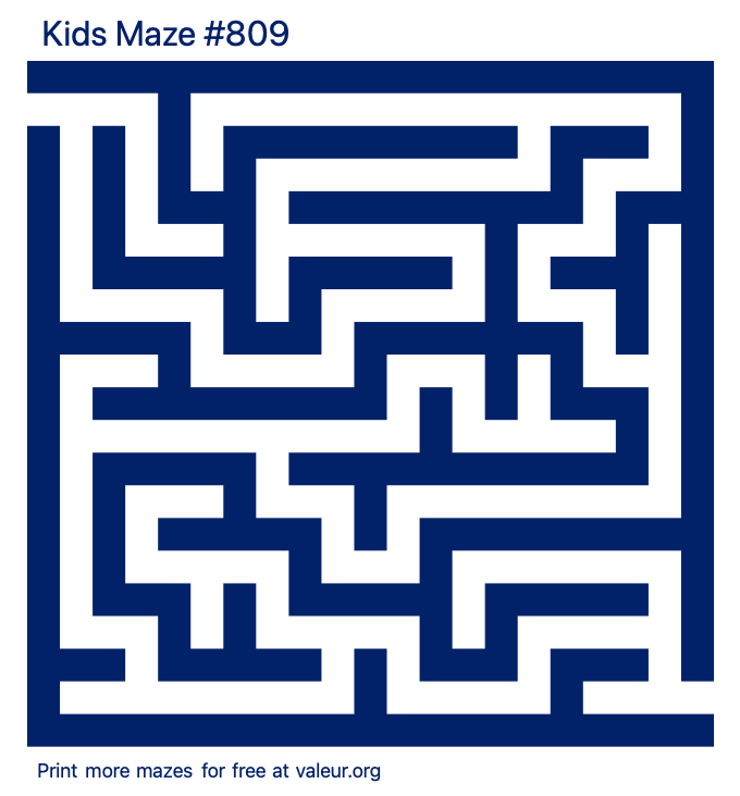 Free Printable Kids Maze number 809