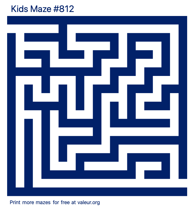 Free Printable Kids Maze number 812