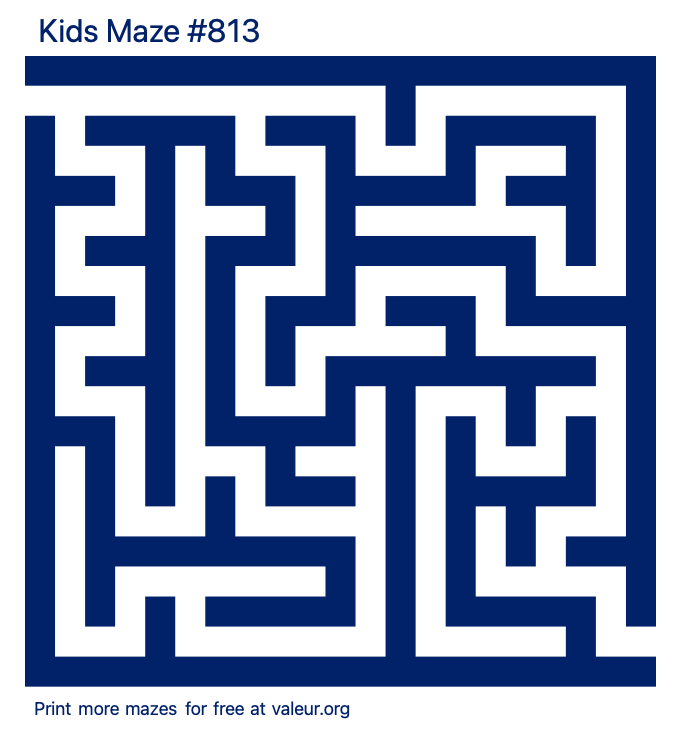 Free Printable Kids Maze number 813