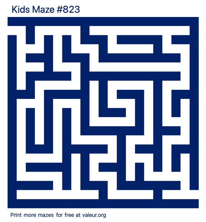 Free Printable Kids Maze number 823