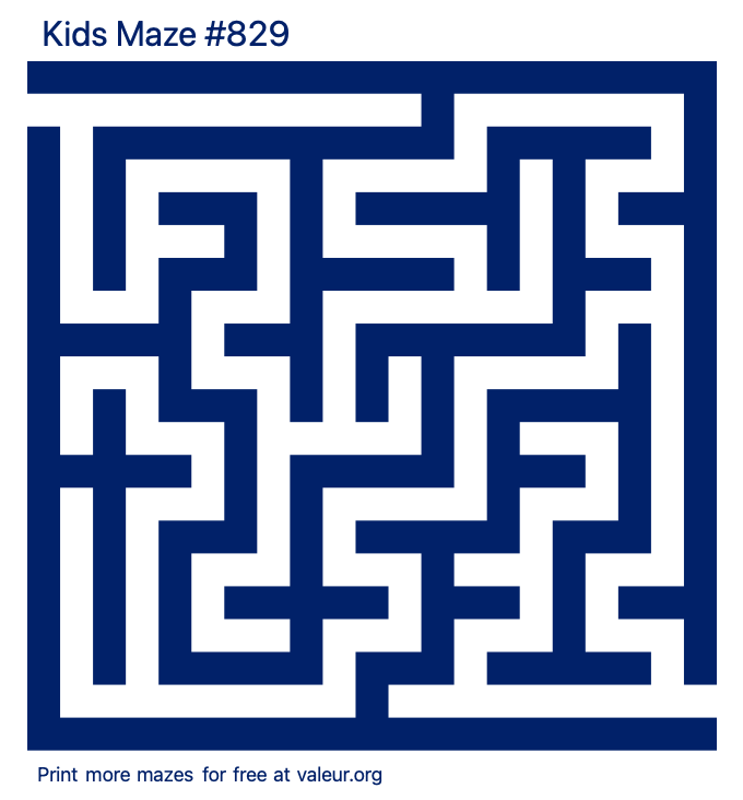 Free Printable Kids Maze number 829