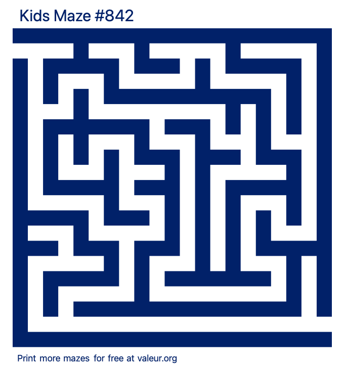 Free Printable Kids Maze number 842