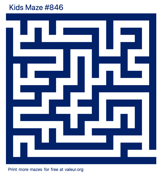 Free Printable Kids Maze number 846