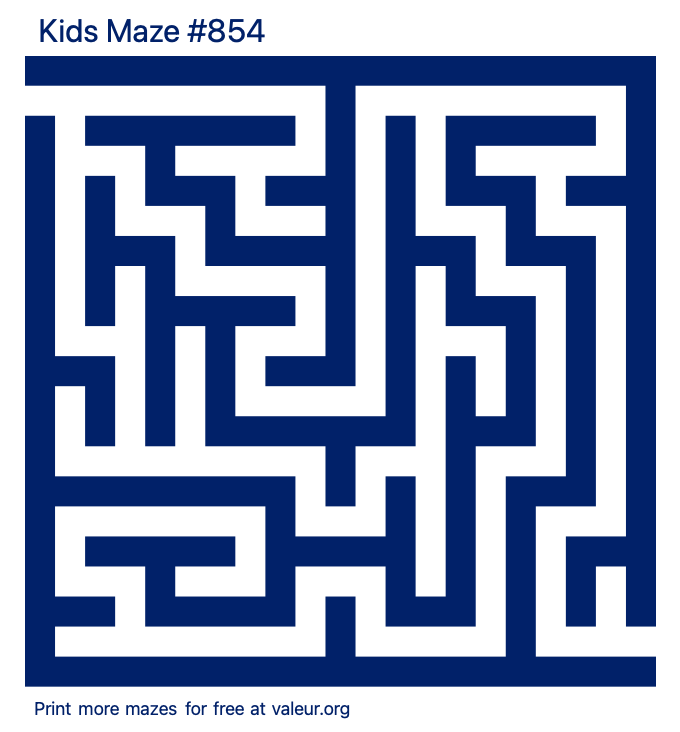 Free Printable Kids Maze number 854