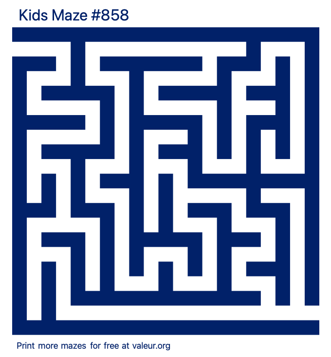 Free Printable Kids Maze number 858