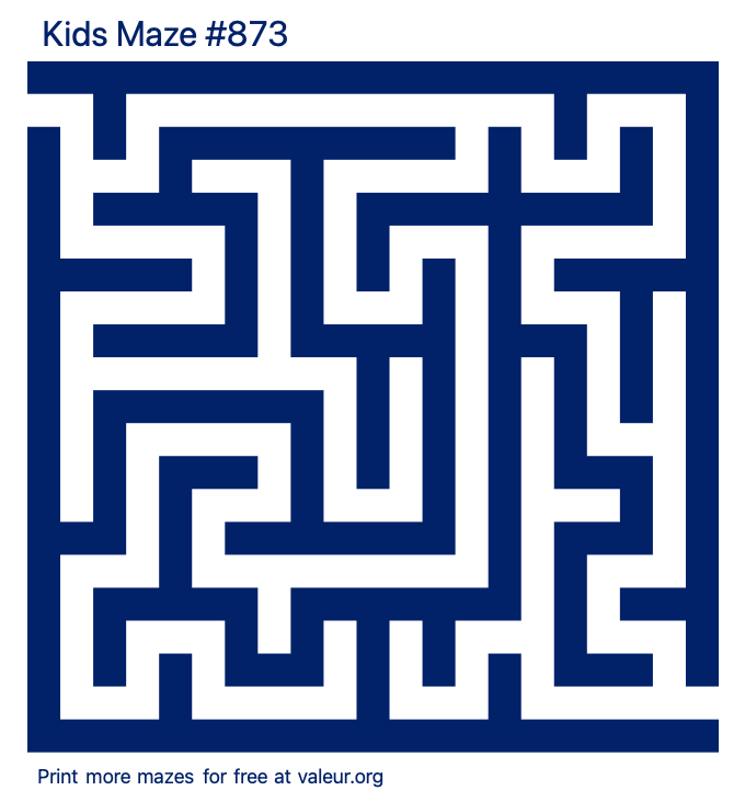 Free Printable Kids Maze number 873