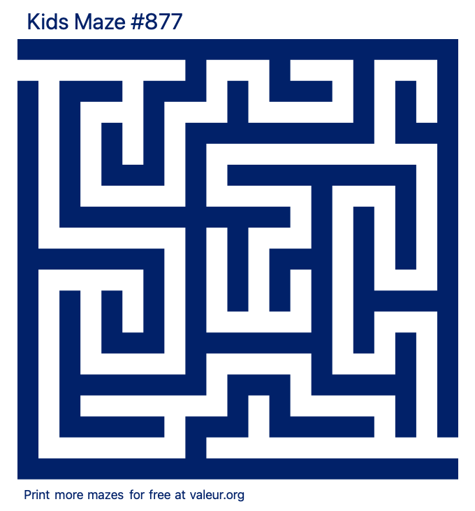 Free Printable Kids Maze number 877