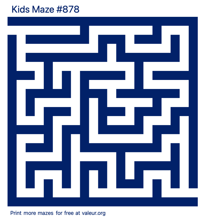 Free Printable Kids Maze number 878