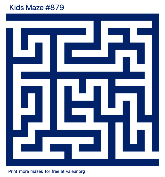 Free Printable Kids Maze number 879