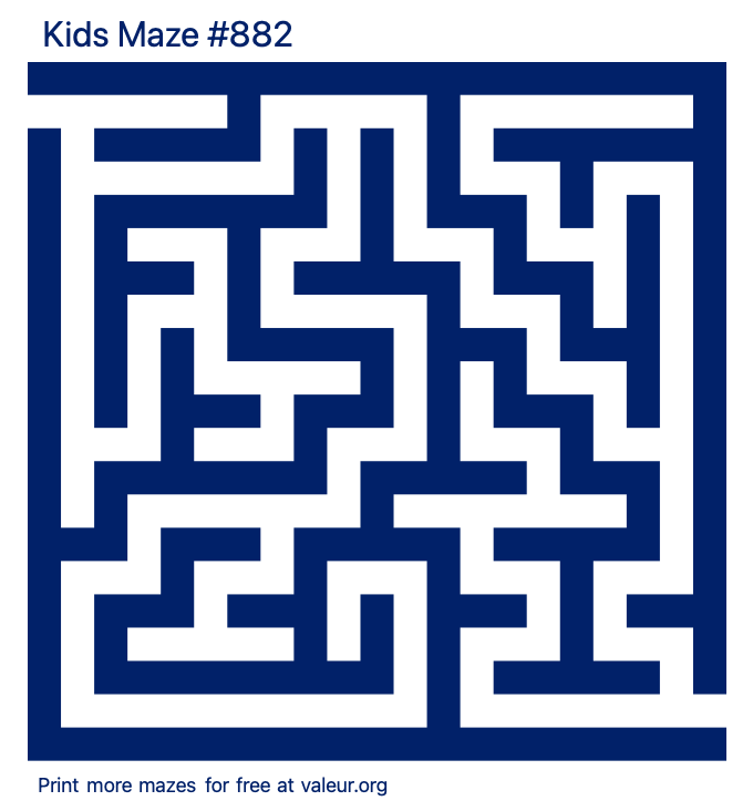 Free Printable Kids Maze number 882