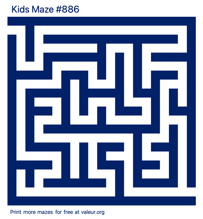 Free Printable Kids Maze number 886