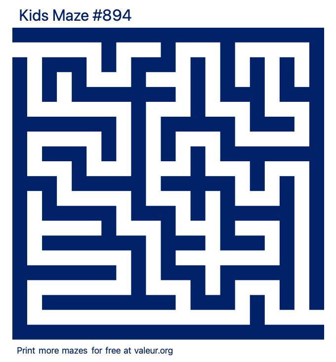 Free Printable Kids Maze number 894