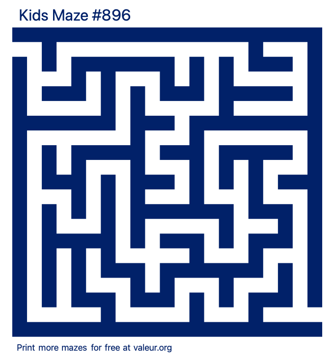 Free Printable Kids Maze number 896
