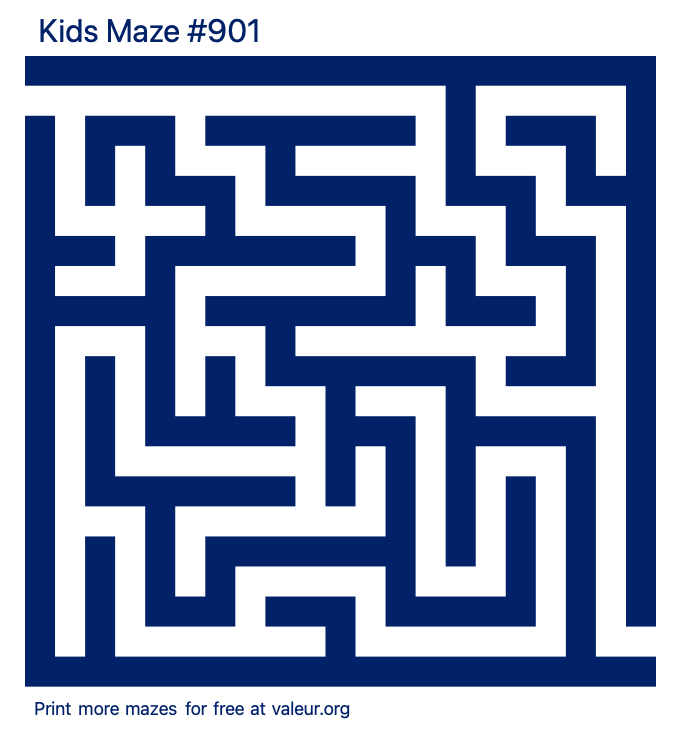 Free Printable Kids Maze number 901