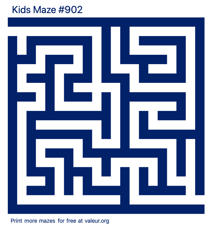 Free Printable Kids Maze number 902