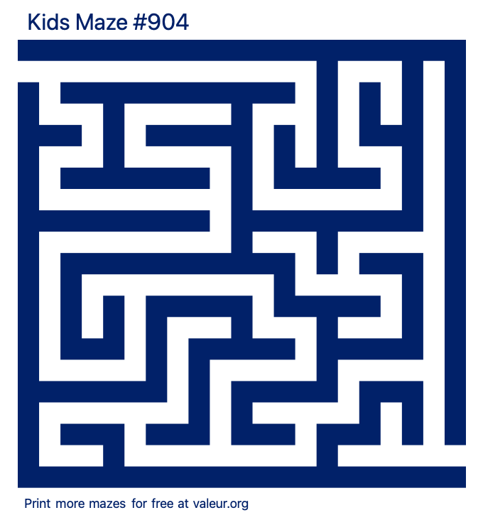 Free Printable Kids Maze number 904