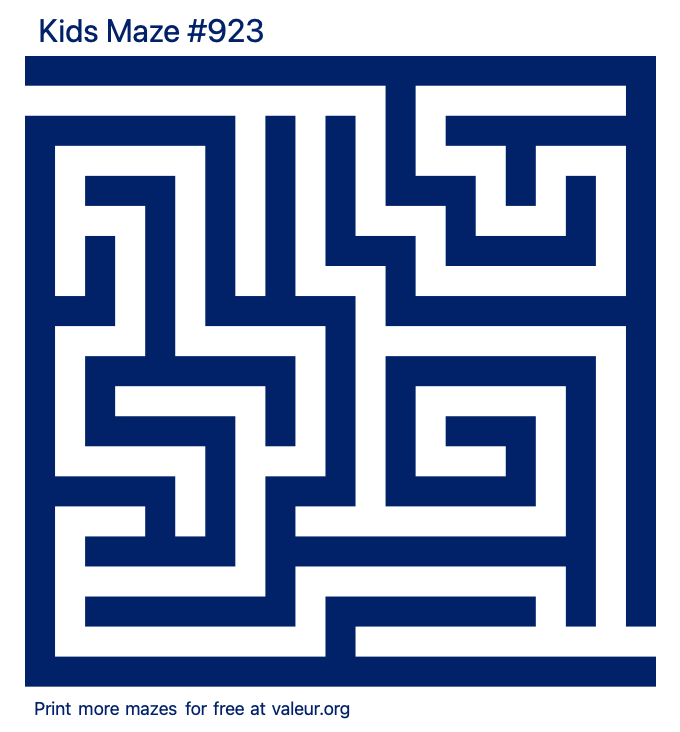 Free Printable Kids Maze number 923