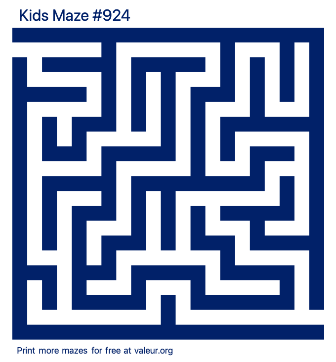 Free Printable Kids Maze number 924