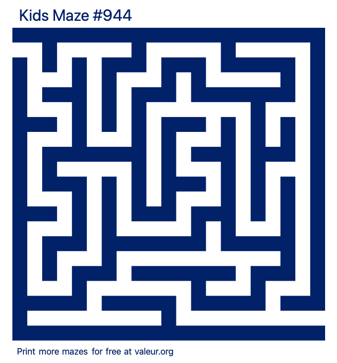 Free Printable Kids Maze number 944