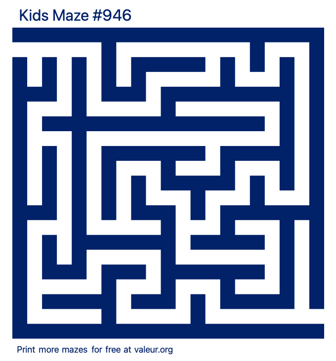 Free Printable Kids Maze number 946
