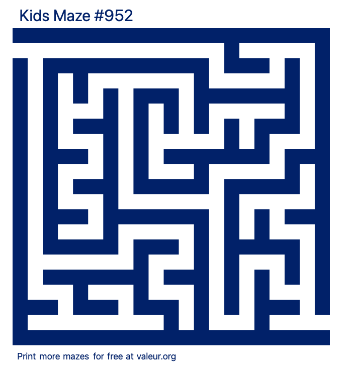Free Printable Kids Maze number 952