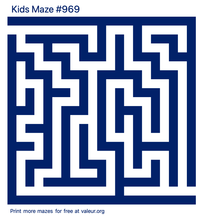 Free Printable Kids Maze number 969