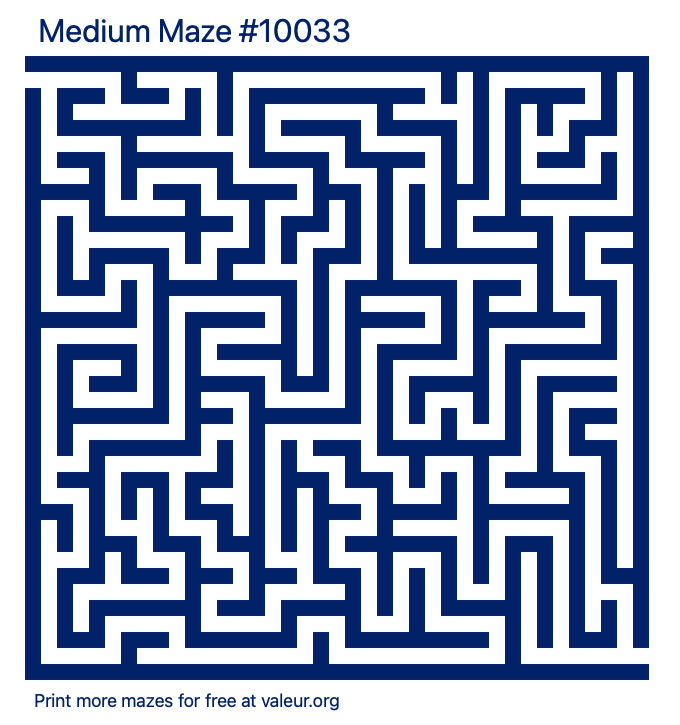 Free Printable Medium Maze number 10033