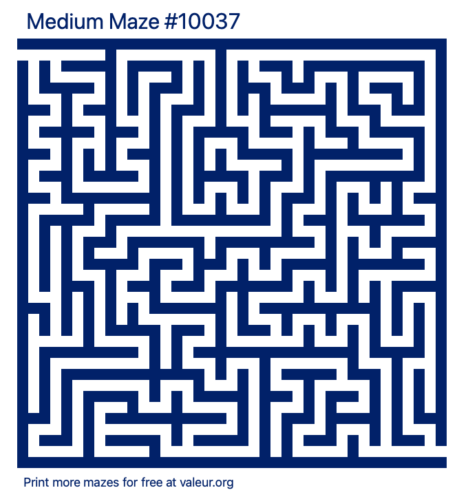 Free Printable Medium Maze number 10037