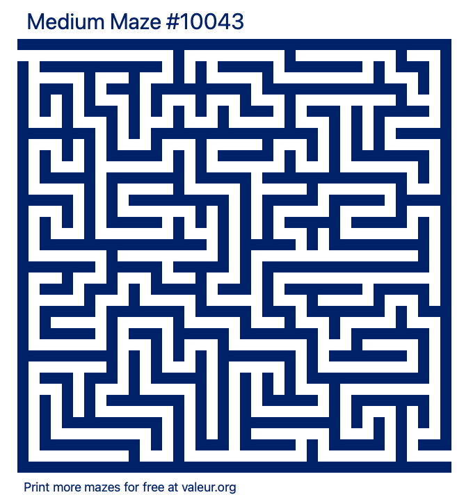 Free Printable Medium Maze number 10043