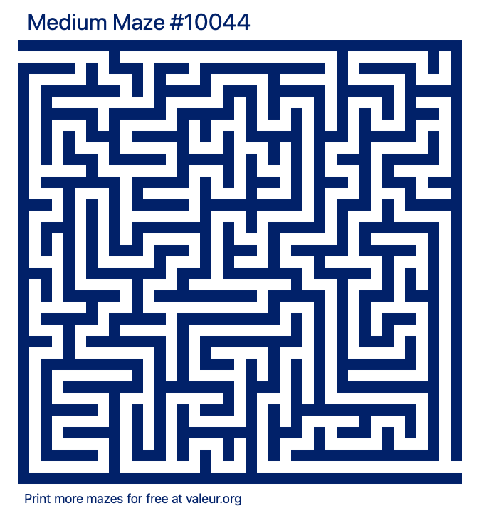 Free Printable Medium Maze number 10044