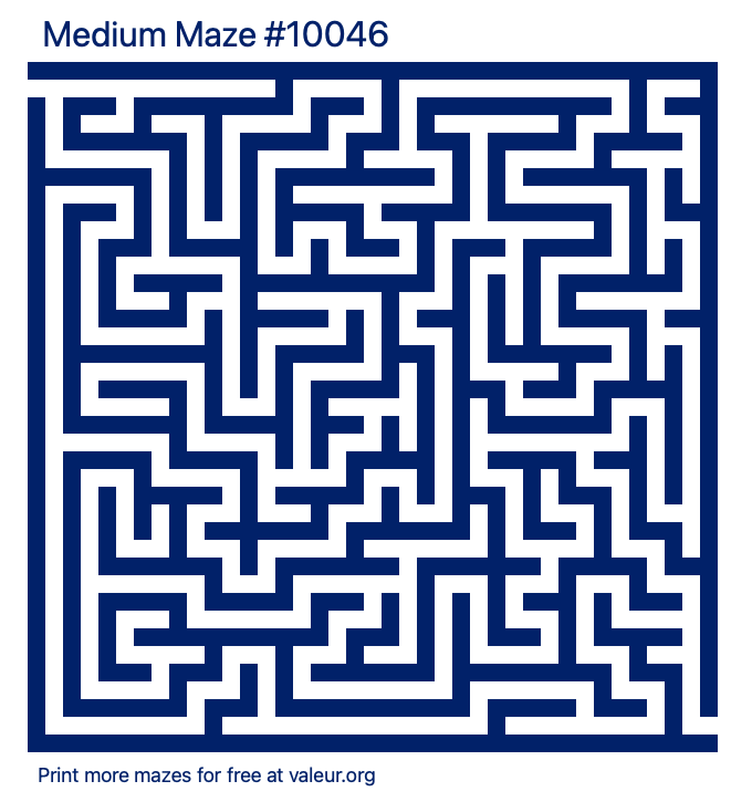 Free Printable Medium Maze number 10046