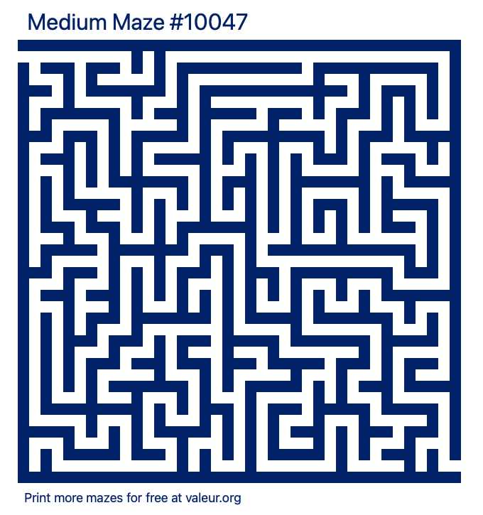 Free Printable Medium Maze number 10047