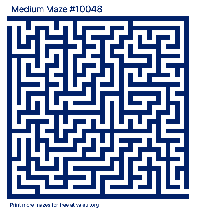 Free Printable Medium Maze number 10048