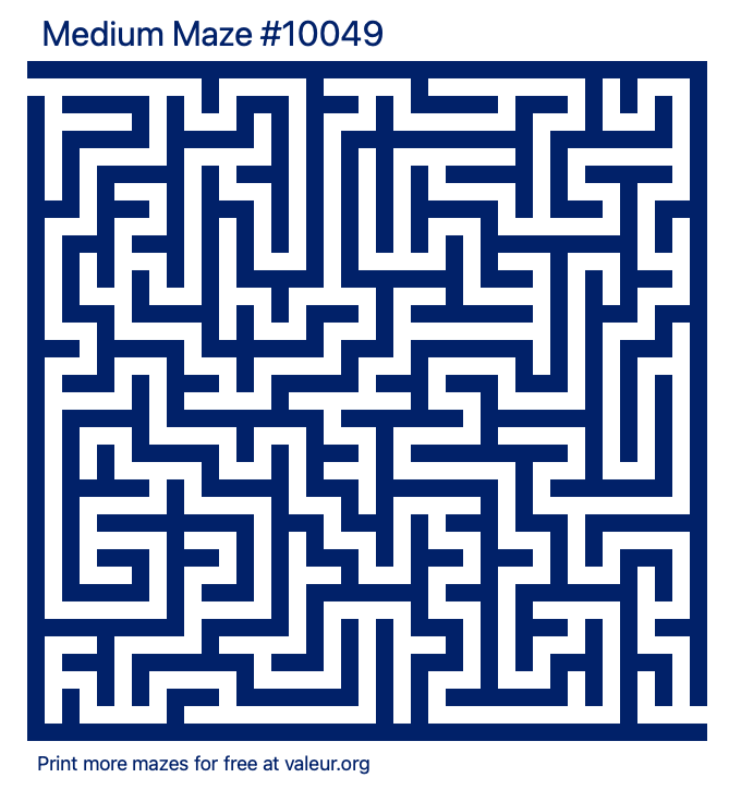 Free Printable Medium Maze number 10049