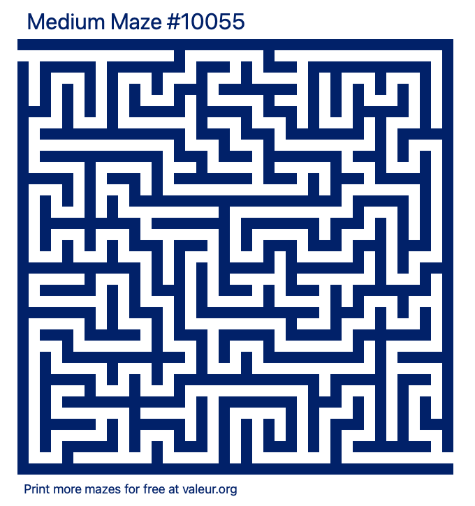 Free Printable Medium Maze number 10055