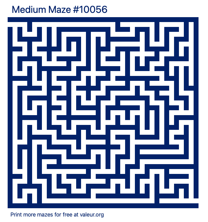 Free Printable Medium Maze number 10056