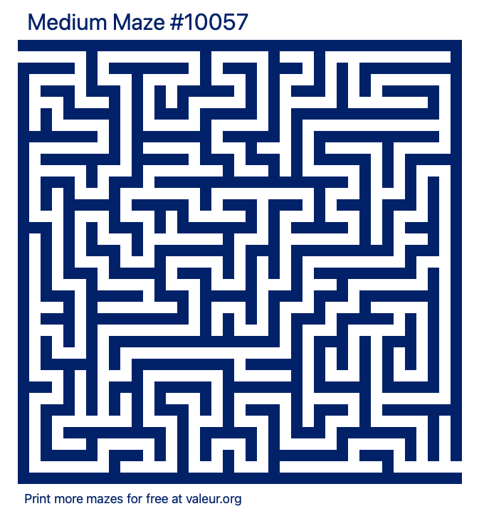 Free Printable Medium Maze number 10057