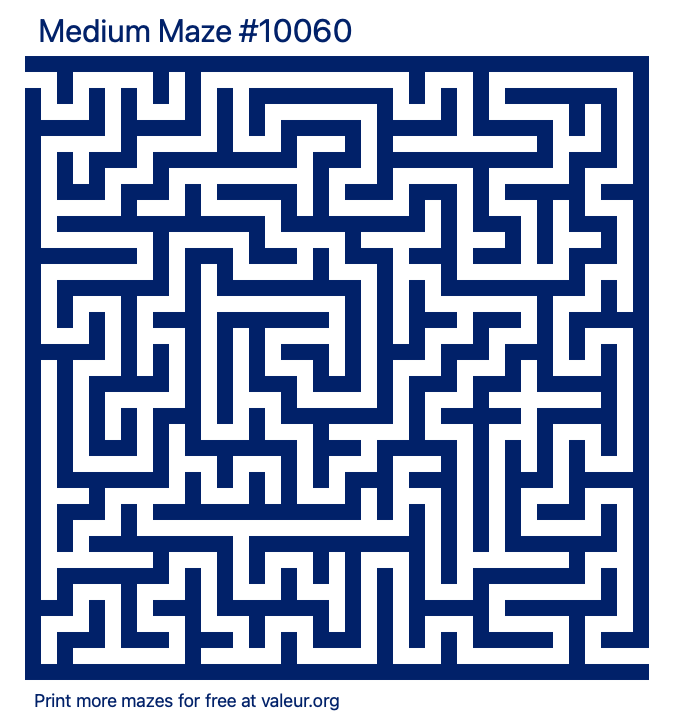 Free Printable Medium Maze number 10060