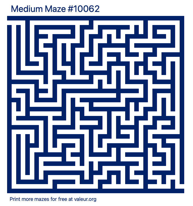 Free Printable Medium Maze number 10062