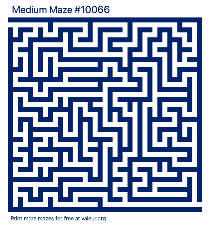 Free Printable Medium Maze number 10066