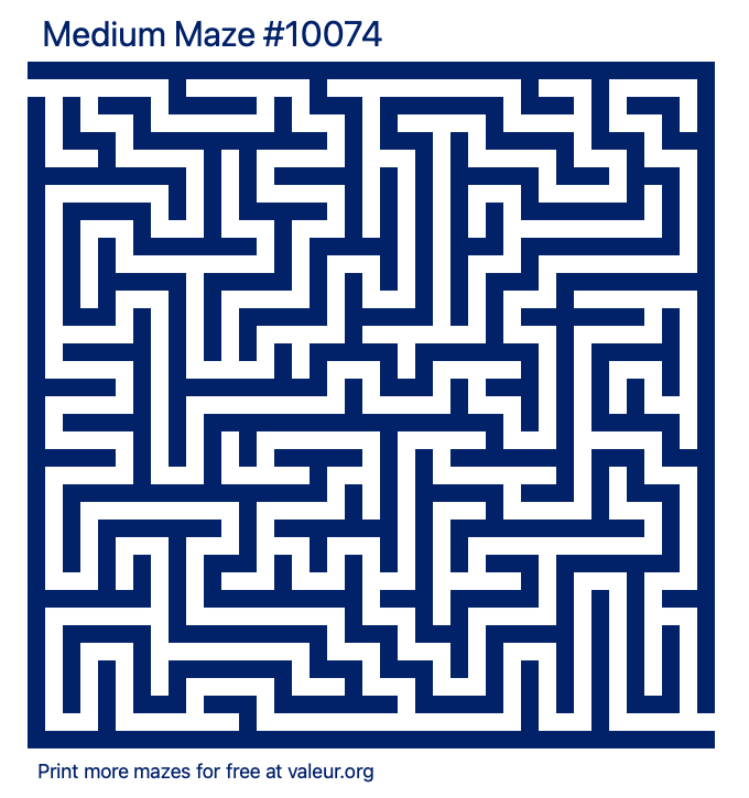 Free Printable Medium Maze number 10074