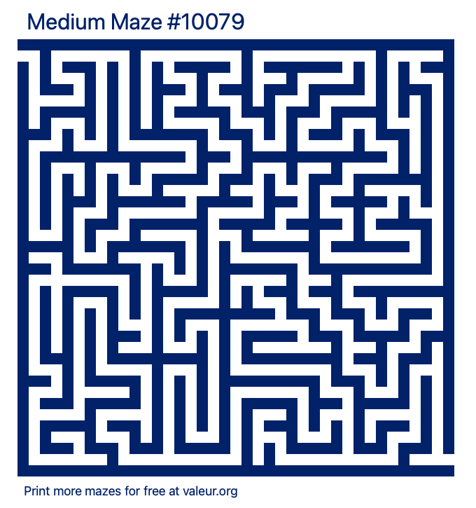 Free Printable Medium Maze number 10079