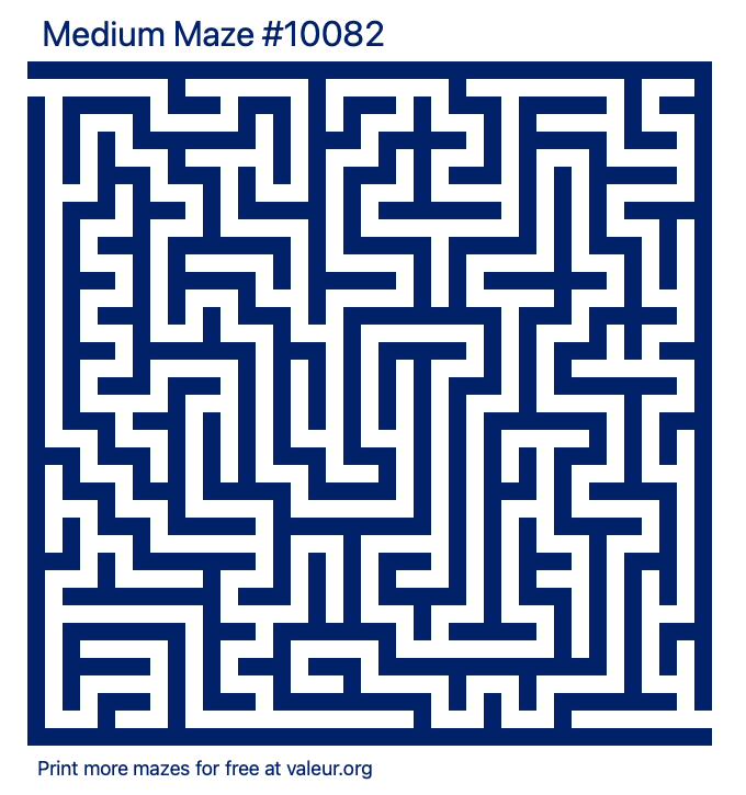 Free Printable Medium Maze number 10082