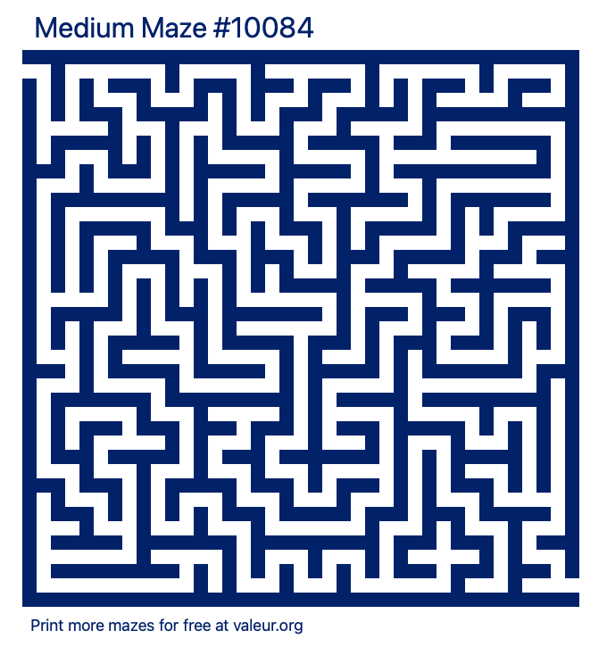 Free Printable Medium Maze number 10084