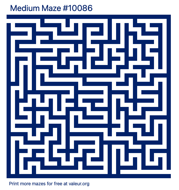 Free Printable Medium Maze number 10086