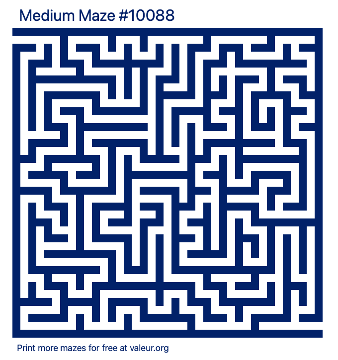 Free Printable Medium Maze number 10088